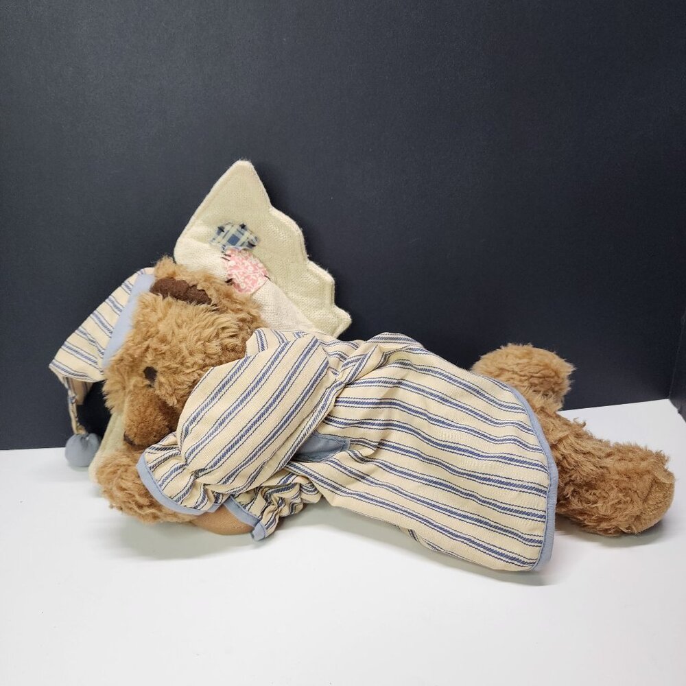 ABC Distributing Sleeping Teddy Bear Angel Plush 11'' Stuffed Animal Soft Toy